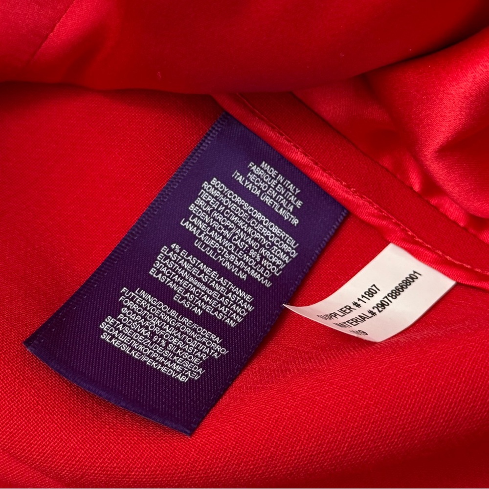 Ralph Lauren Purple label red cropped pleated jacket - Picture 7 of 9